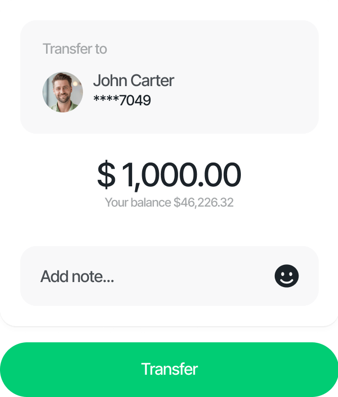 Money Transfer Interface 188PAY Webflow Template
